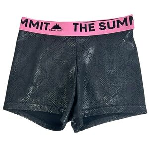 Varsity Spirit The Summit Black Animal Print Cheer Shorts Girls YS